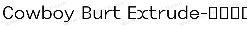 Cowboy Burt Extrude字体转换